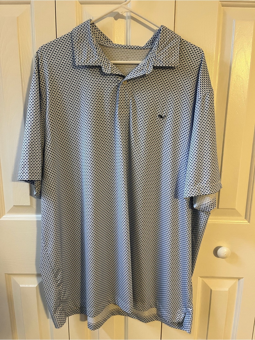 Vineyard Vines Performance Men's Blue Patterned Polo Shirt